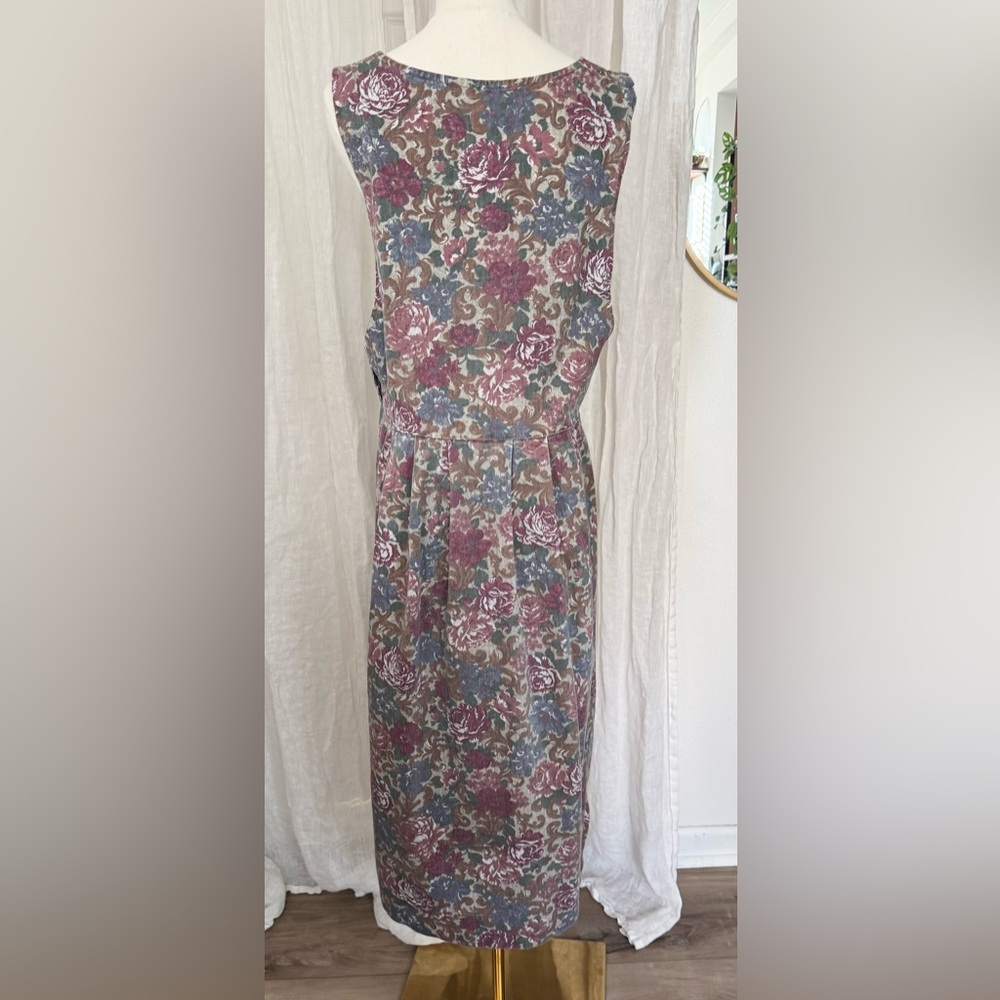 Vintage 90s Floral Sleeveless Dress - Picture 2 of 7